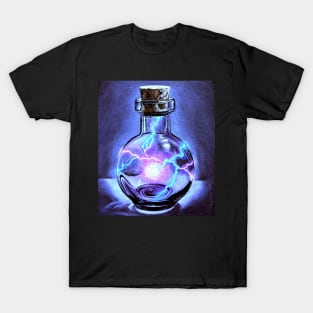 Dark magic electric witches spell potion bottle T-Shirt